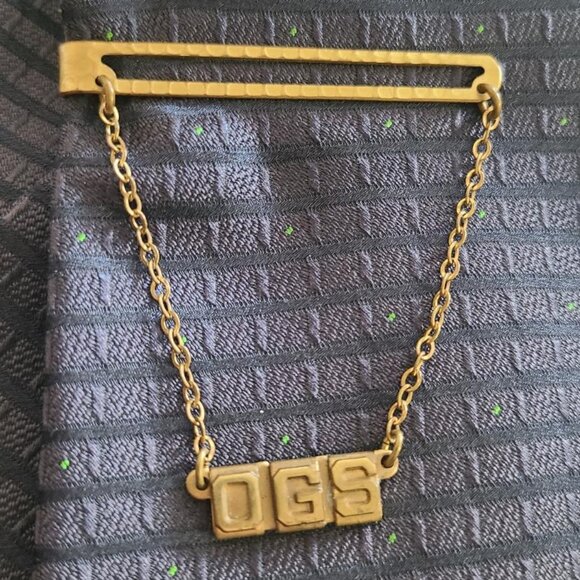 Giant Grip Vintage 1940's Gold OGS Tie Bar - Picture 1 of 5